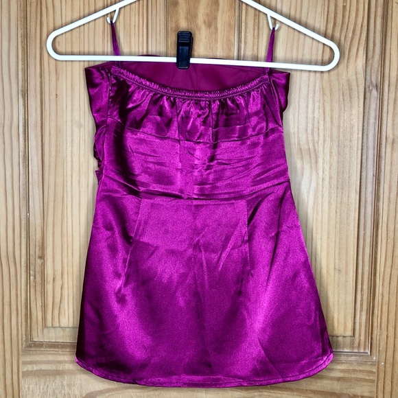 Wet Seal Silky Maroon/Purple Tube Top (XS) - Picture 2 of 3